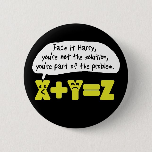 Problem Funny Math Button (Front)