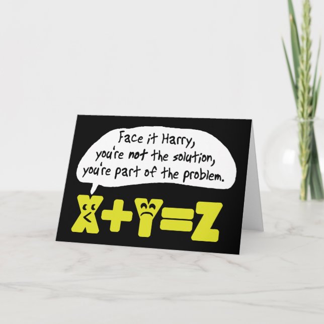 Problem Funny Math Card (Front)