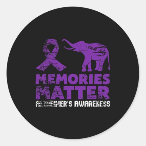 Problem Heimer _ Purple Elephant 1  Classic Round Sticker