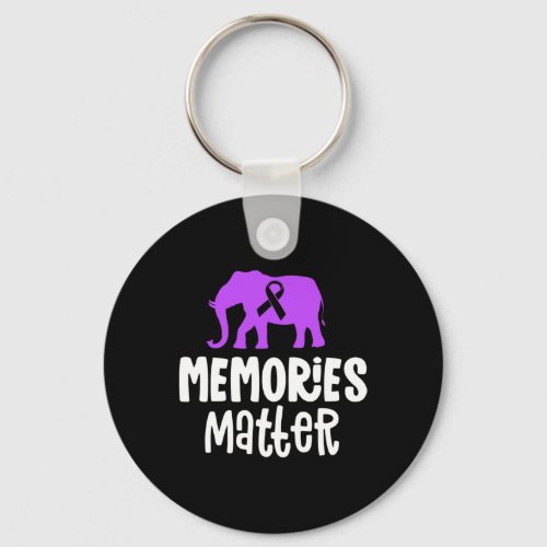 Problem Heimer Purple Ribbon Awareness  Keychain