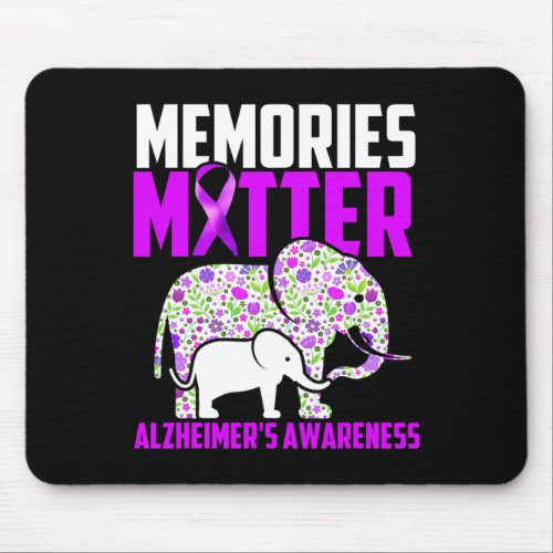 Problem Heimers Awareness Elephant  Mouse Pad