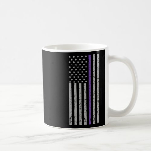 Problem Heimer Usa Flag Purple Strip  Coffee Mug