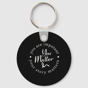 Problem Mental Health Awareness Warrior Counselor Keychain