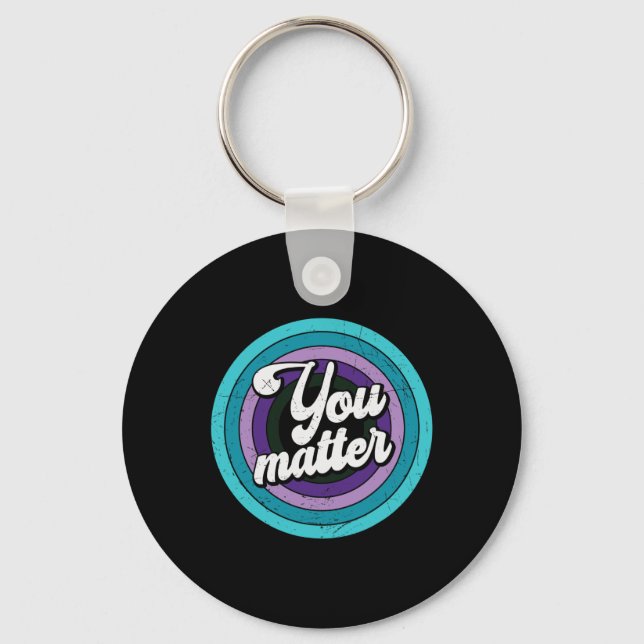 Problem Mental Health Message  Keychain (Front)