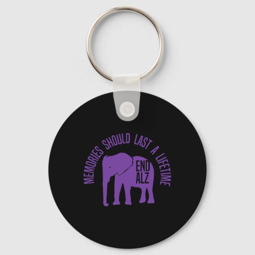 Problem Purple Elephant And Text Heimer1  Keychain