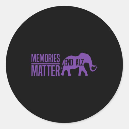 Problem Purple Elephant And Text Heimer  Classic Round Sticker