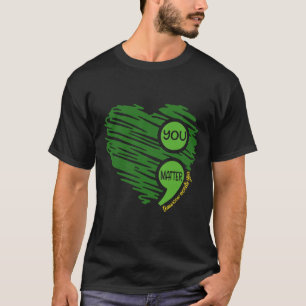 Problem Semicolon Heart Retro Mental Health Awaren T-Shirt