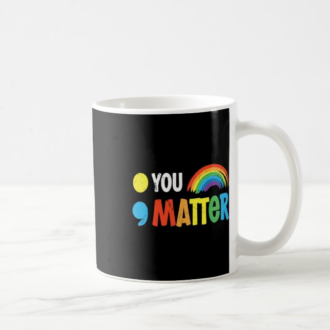 Problem Semicolon Mental Health Warrior Solidarity Coffee Mug (Right)