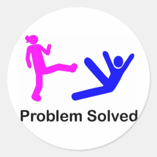 Problem Solved Classic Round Sticker