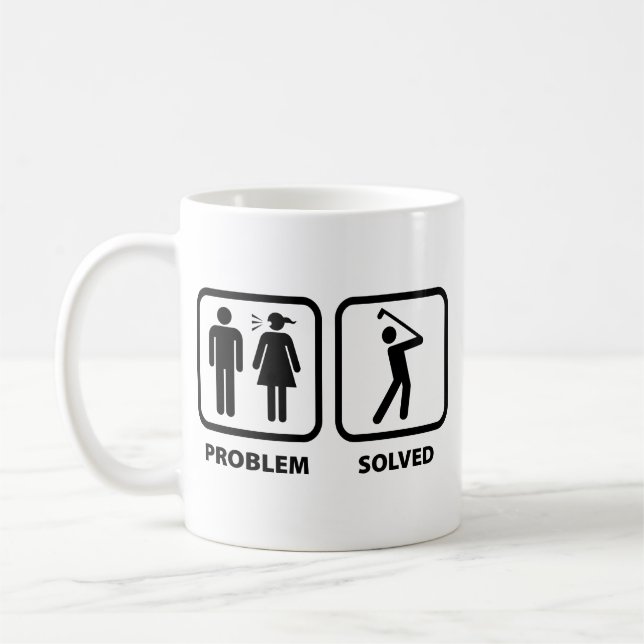 Problem Solved Golfing Coffee Mug (Left)