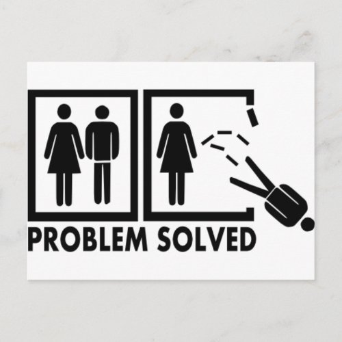 Problem solved _ Man Postcard