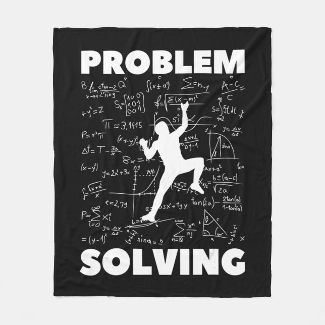 Problem Solving Climber Gift Rock Climbing Boulde Fleece Blanket (Front)