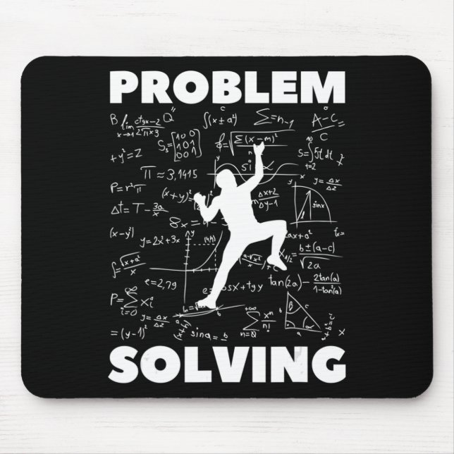 Problem Solving Climber Gift  Rock Climbing Boulde Mouse Pad (Front)
