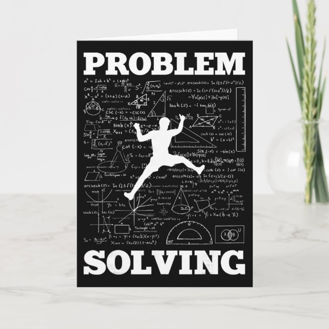 Problem Solving Climber Rock Climbing Bouldering P Card (Front)