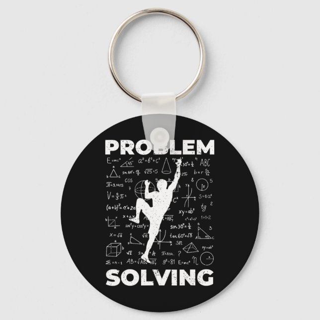 Problem Solving Climbing Gift For Climber Bolder B Keychain (Front)