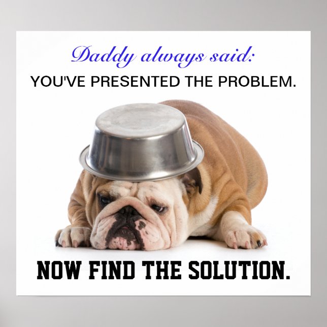 Problem Solving Humor Poster (Front)