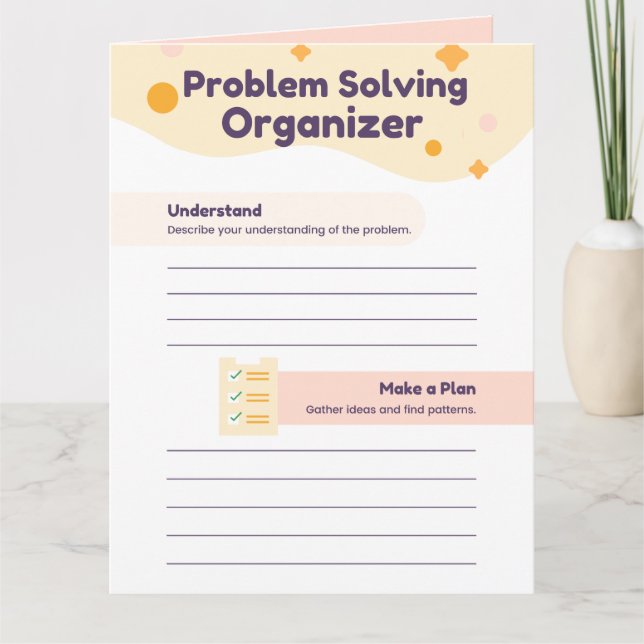 Problem Solving Organizer Card (Front)