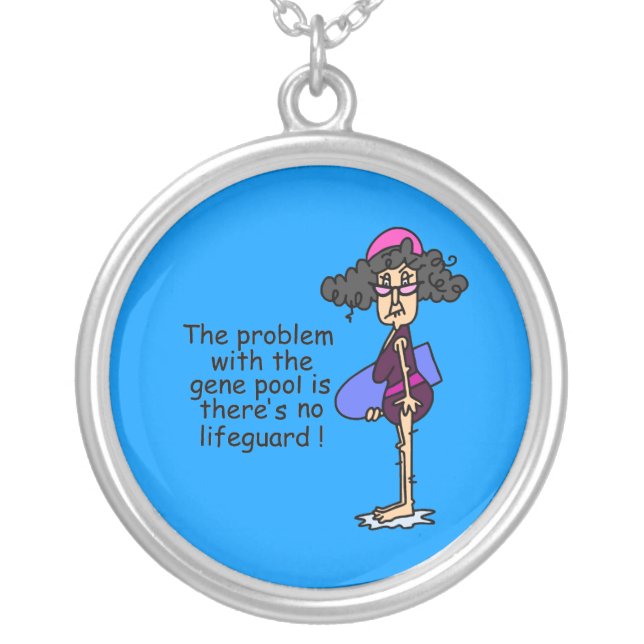 Problem With the Gene Pool Silver Plated Necklace (Front)