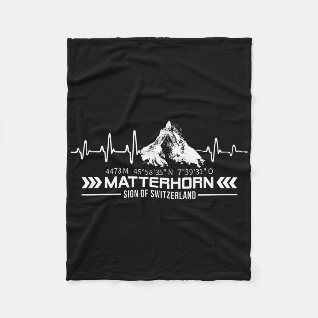 Problemhorn Switzerland Alps Zermatt Hiking Mounta Fleece Blanket (Front)