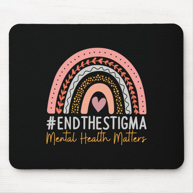 Problems End The Stigma Rainbow Boho  Mouse Pad (Front)