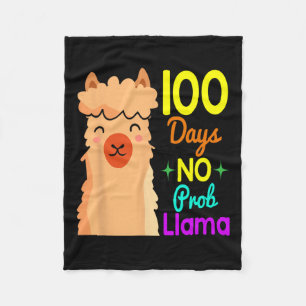 Probllama 100 Days Of School Cute 100th Day Boys G Fleece Blanket