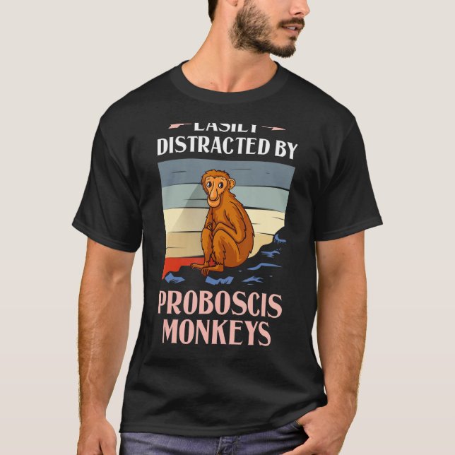Proboscis Monkey Funny Long Nosed Monkeys T-Shirt (Front)