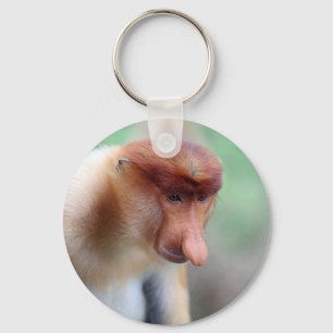 Proboscis monkey Labuk Bay Borneo Keychain