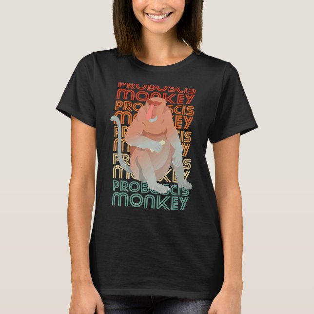Proboscis Monkey Long Nosed T-Shirt (Front)