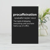 Procaffeination Funny Dictionary Definition (Standing Front)