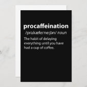 Procaffeination Funny Dictionary Definition (Front/Back)