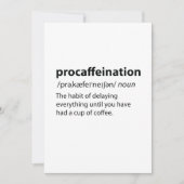 Procaffeination Funny Dictionary Definition (Front)