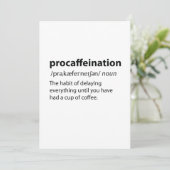 Procaffeination Funny Dictionary Definition (Standing Front)