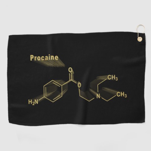 Procaine anesthetic drug gold formula golf towel