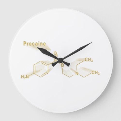 Procaine anesthetic drug gold formula large clock