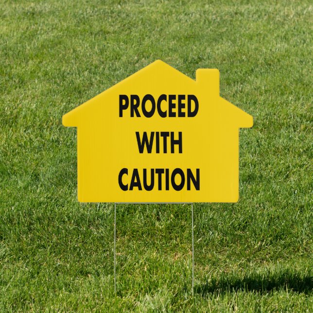 Proceed With Caution Road Sign  (Insitu)