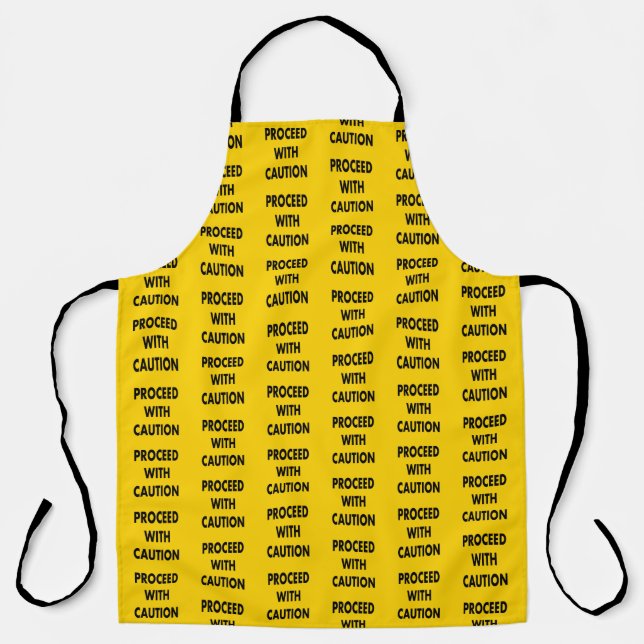 Proceed With Caution Road Sign  Apron (Front)