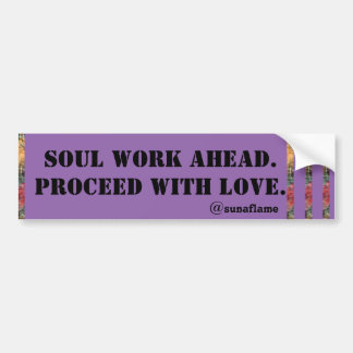 PROCEED WITH LOVE BUMPER STICKER