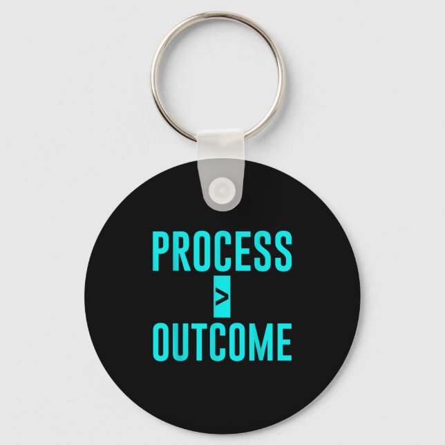 Process Greater Than Outcome Growth Mindset Motiva Keychain (Front)