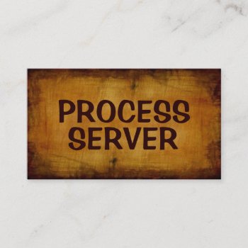 Process Server Antique Business Card by businessCardsRUs at Zazzle