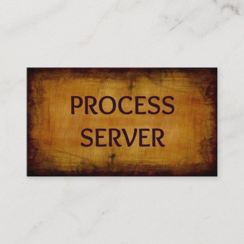 Process Server Antique Business Card
