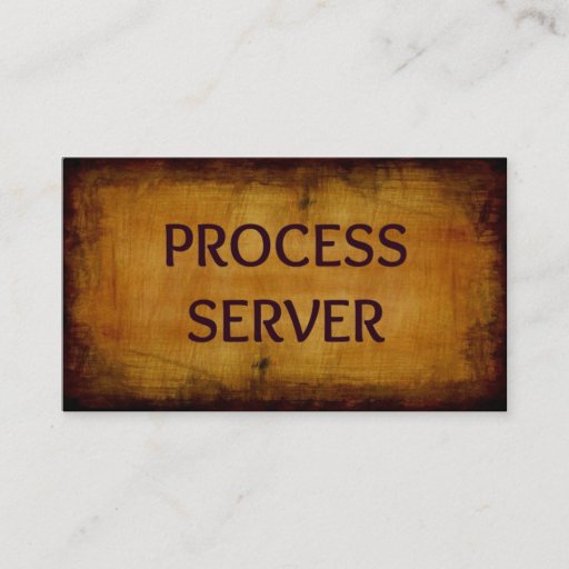 Customizable Process Server Antique Business Card