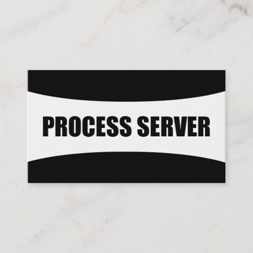Customizable Process Server Business Card
