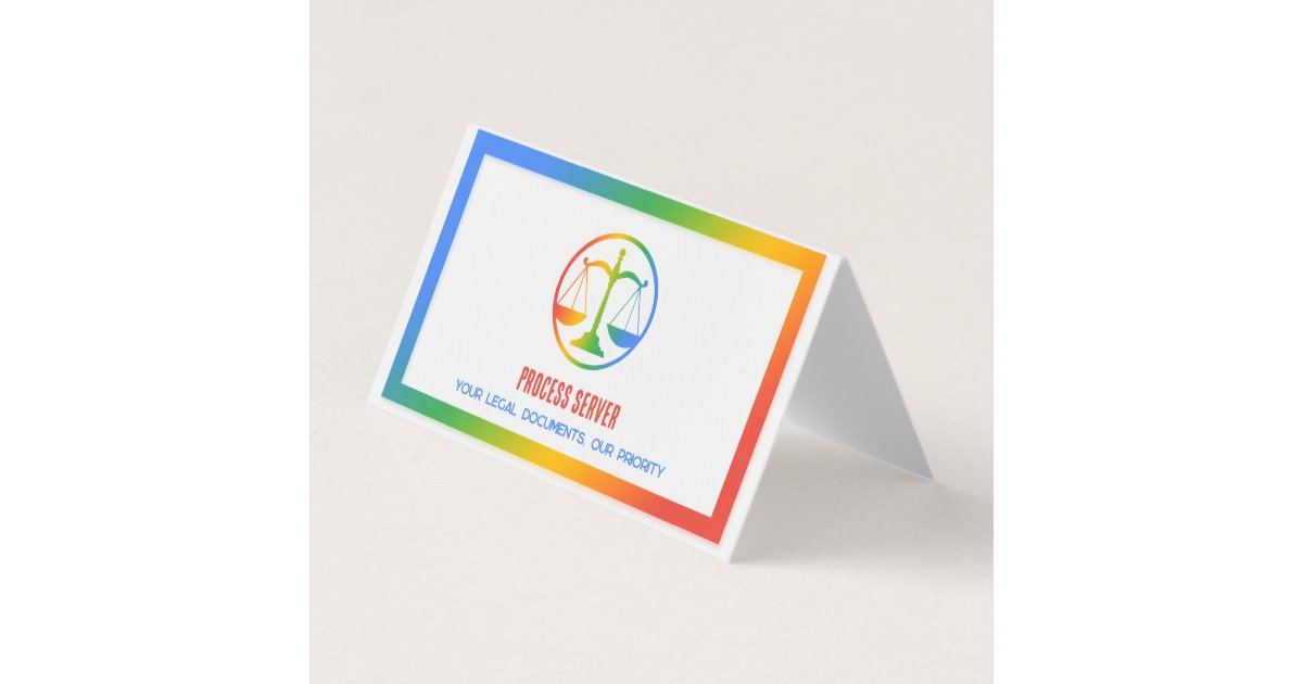 Process Server Custom QR Business Card | Zazzle