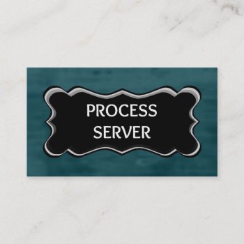 Process Server Elegant Name Plate Business Card by businessCardsRUs at Zazzle