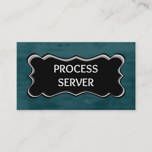 Process Server Elegant Name Plate Business Card
