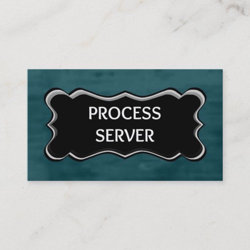 Customizable Process Server Elegant Name Plate Business Card Templates