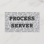 Process Server Legal Words Business Card at Zazzle