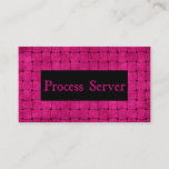 Process Server Pink Weaved Business Card at Zazzle