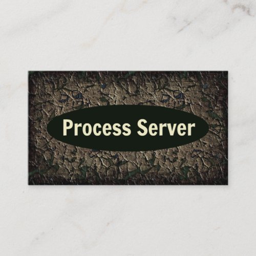 Process Server Weathered Business Card