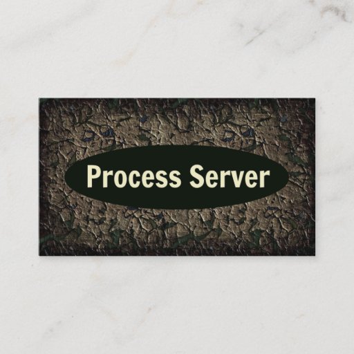 Customizable Process Server Weathered Business Card